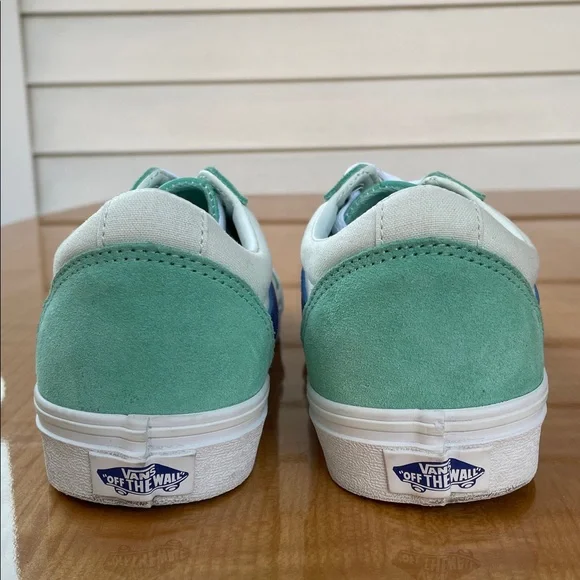 Vans Women’s Skateboard Sneakers Size 8 Green and Blue - Picture 4 of 13